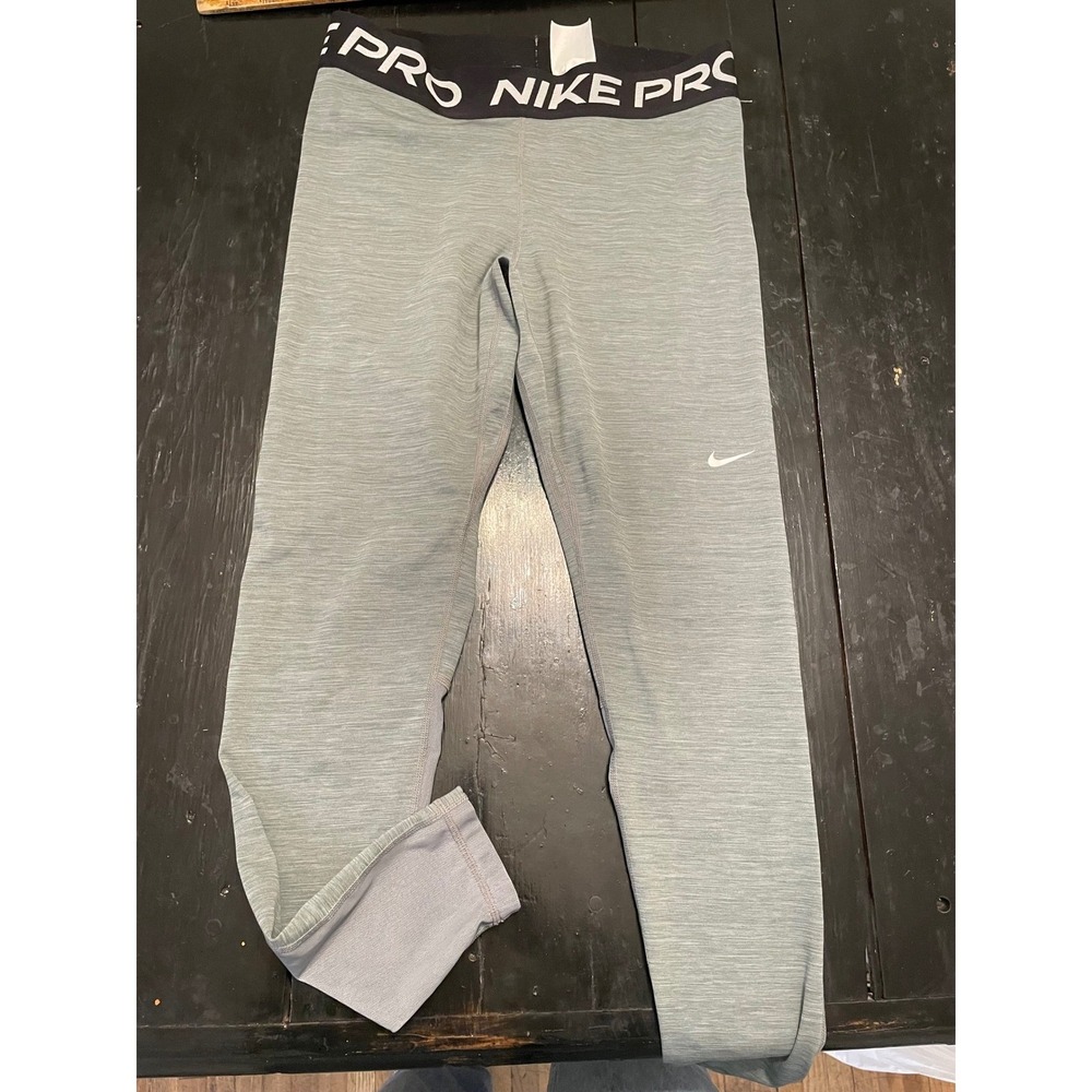 Nike Pro Women's Dri-FIT Grey Heathered Cropped Leggings Size Large